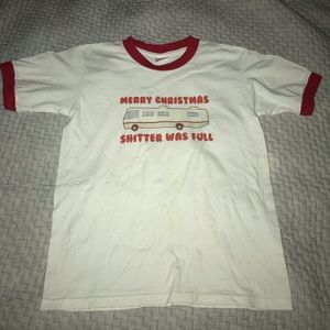 Vintage Christmas Vacation “Merry Christmas S***er Was Full” Tee Size Youth M